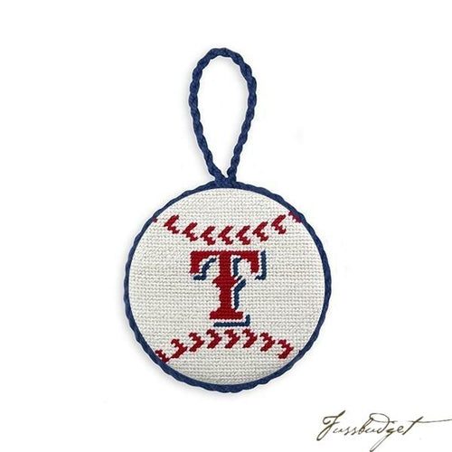 Texas Rangers Needlepoint Ornament