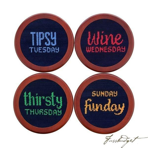 Fun Days Needlepoint Coaster Set