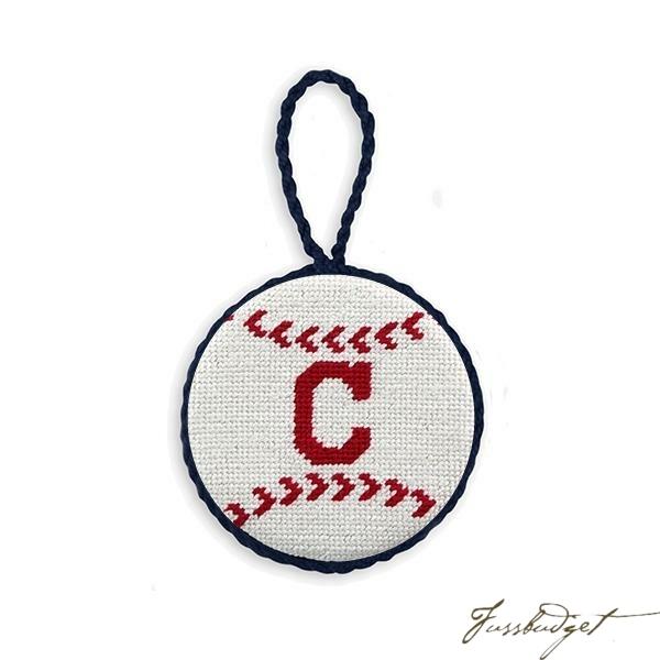 Cleveland Indians Needlepoint Ornament