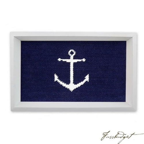 Anchor Needlepoint Valet Tray