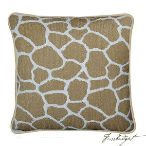 Giraffe Print Needlepoint Pillow (Final Sale)