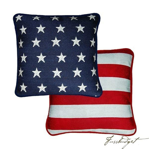 Old Glory Needlepoint Pillow Set (Final Sale)