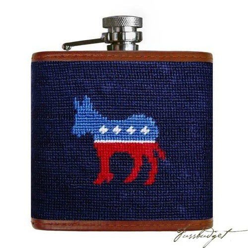 Democrat Needlepoint Flask (Final Sale)