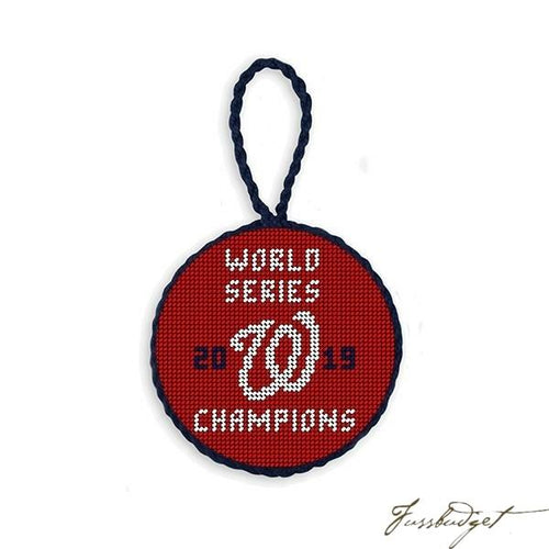 Washington Nationals 2019 World Series Needlepoint Ornament