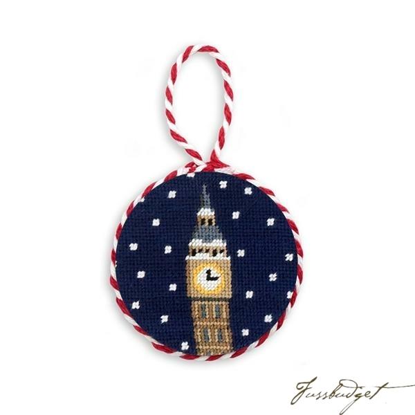 Snowy Big Ben Needlepoint Ornament