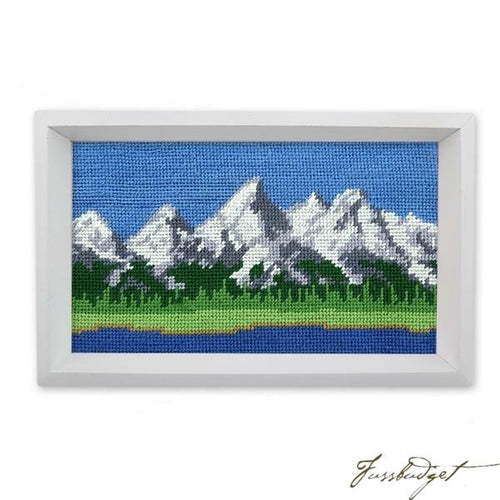 Tetons Needlepoint Valet Tray