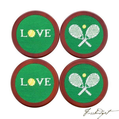 Love All Needlepoint Coaster Set