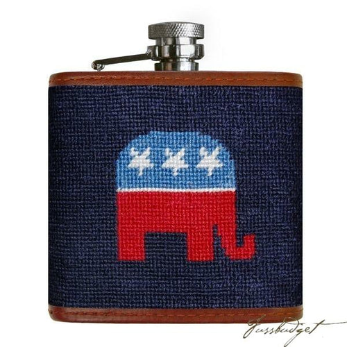 Republican Needlepoint Flask