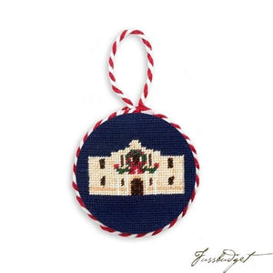 Christmas Alamo Needlepoint Ornament