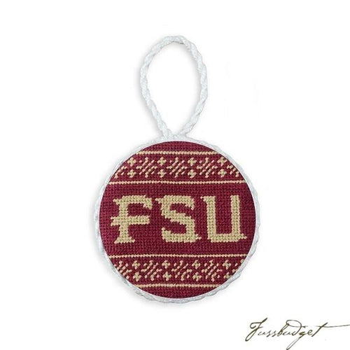 Florida State Fairisle Needlepoint Ornament (Garnet)