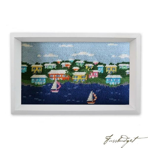 Island Time Needlepoint Valet Tray