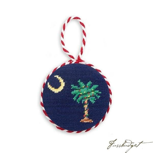 Christmas SC Palmetto Needlepoint Ornament