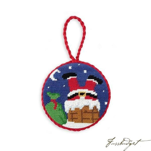 Chimney Santa Needlepoint Ornament