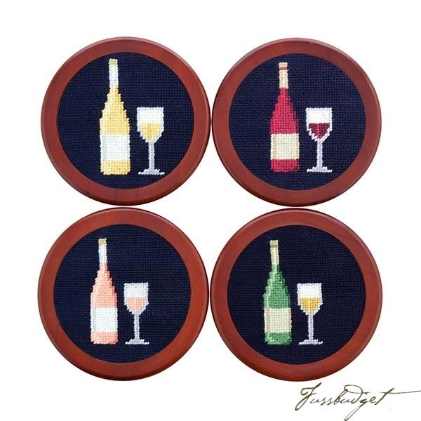 Wine Needlepoint Coaster