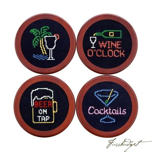 Last Call Needlepoint Coaster Set
