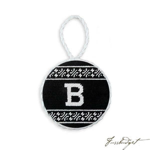 Bowdoin B Fairisle Needlepoint Ornament (Black)