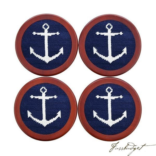 Anchor Needlepoint Coaster Set