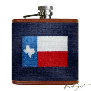 Texas Flag Needlepoint Flask