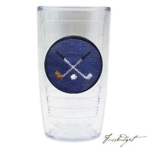 Crossed Clubs Needlepoint Tervis Tumbler