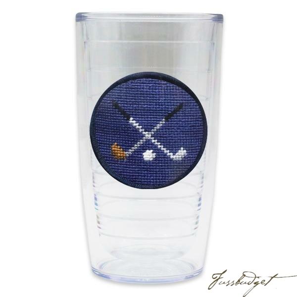 Crossed Clubs Needlepoint Tervis Tumbler