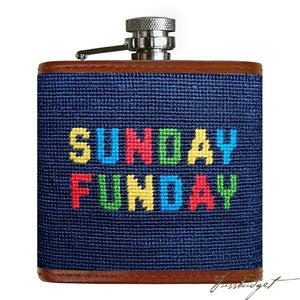 Sunday Funday Needlepoint Flask (Final Sale)