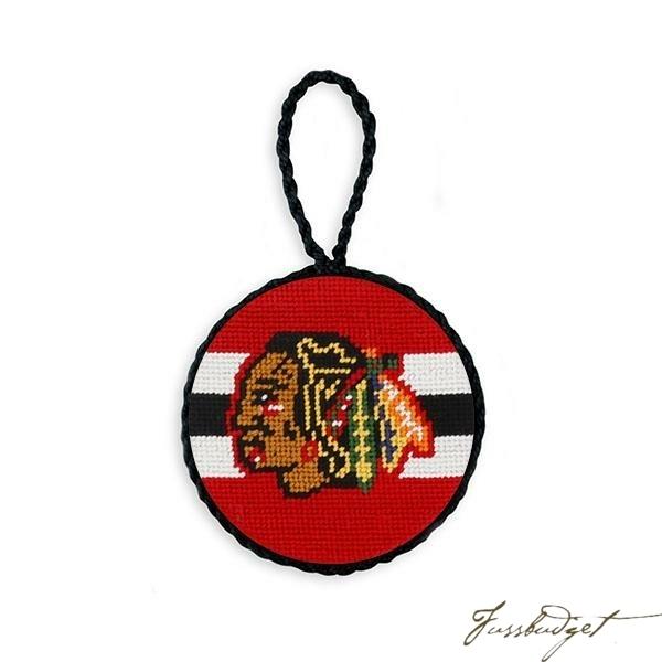 Chicago Blackhawks Needlepoint Ornament