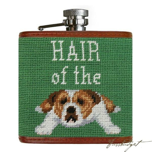 Hair of the Dog Needlepoint Flask