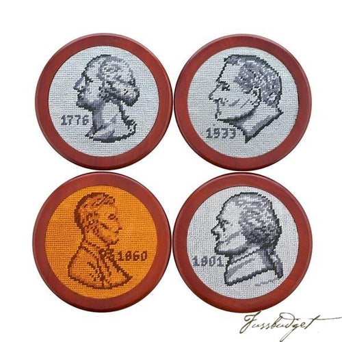 Pocket Change Needlepoint Coaster