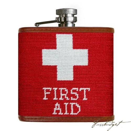 First Aid Needlepoint Flask