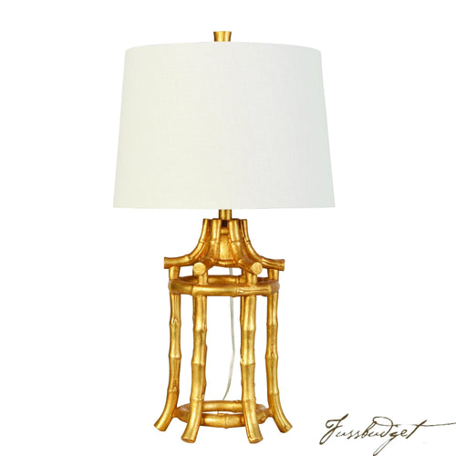 Golden Bamboo Table Lamp-Fussbudget.com