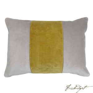 Cooper Pillow - Yellow/Gray-Fussbudget.com