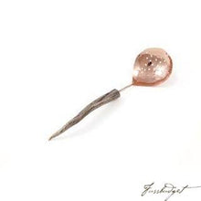 Load image into Gallery viewer, Copper Star Pattern Berry Spoon-Fussbudget.com