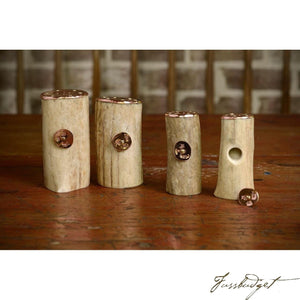 Copper Salt & Pepper Shakers with Antler-Fussbudget.com