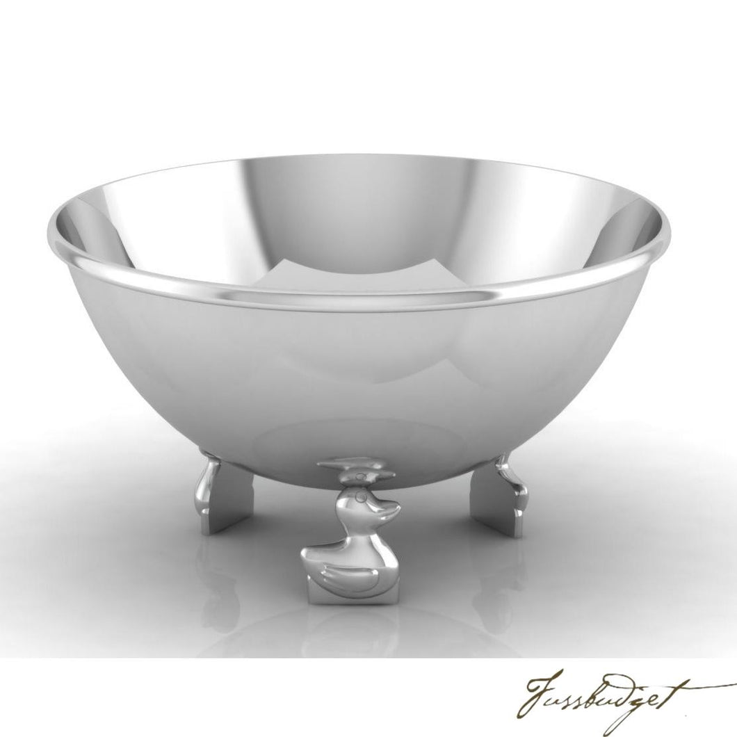 Duck Sterling Silver Baby Bowl-Fussbudget.com
