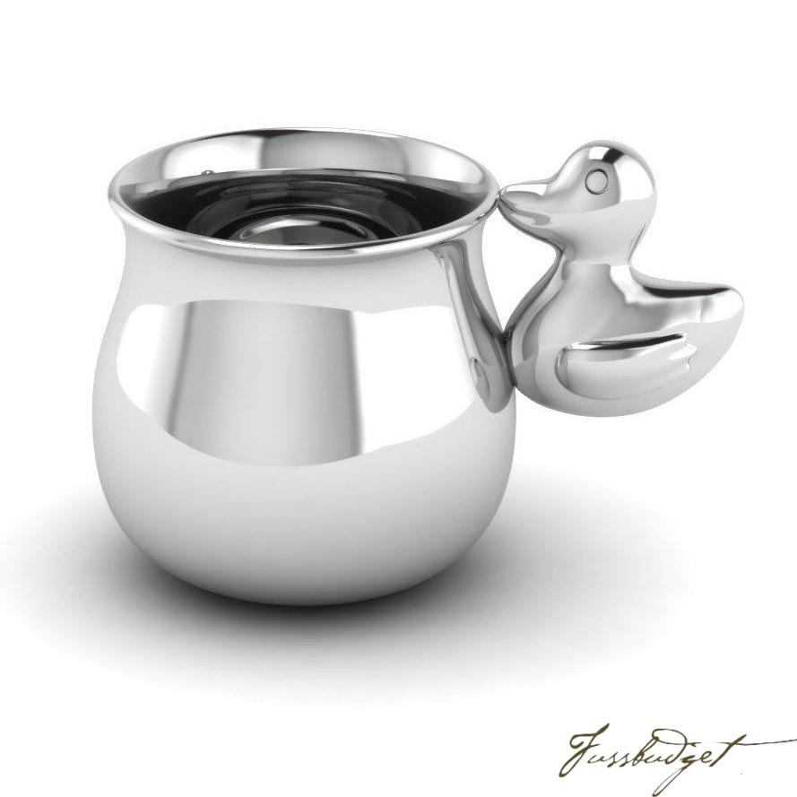 Sterling Silver Duck Baby Cup-Fussbudget.com