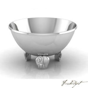 Elephant Sterling Silver Baby Bowl-Fussbudget.com