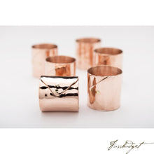 Load image into Gallery viewer, Copper Folded Envelope Napkin Ring-Fussbudget.com