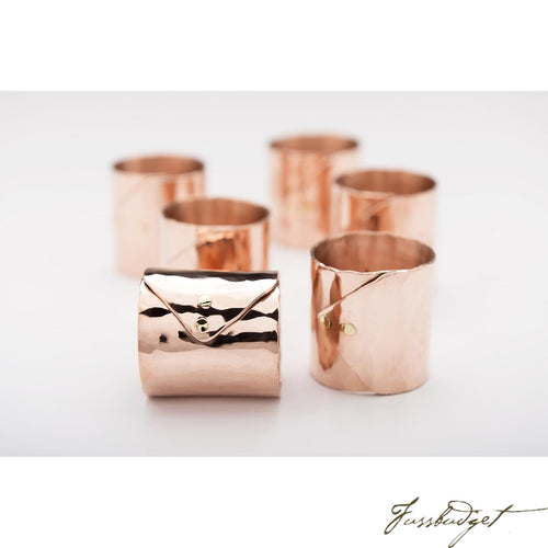 Copper Folded Envelope Napkin Ring-Fussbudget.com
