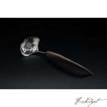 Load image into Gallery viewer, Hand Crafted Silver Ginkgo Small Serving Spoon-Fussbudget.com