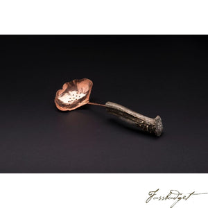 Copper Ginkgo Large Pierced Spoon-Fussbudget.com