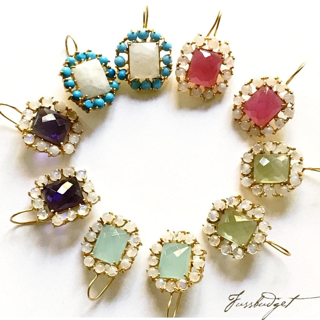 Starburst Semi-precious Stone Earrings
