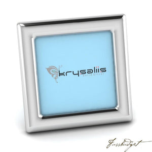 Classic Square Sterling Silver Baby Picture Frame-Fussbudget.com