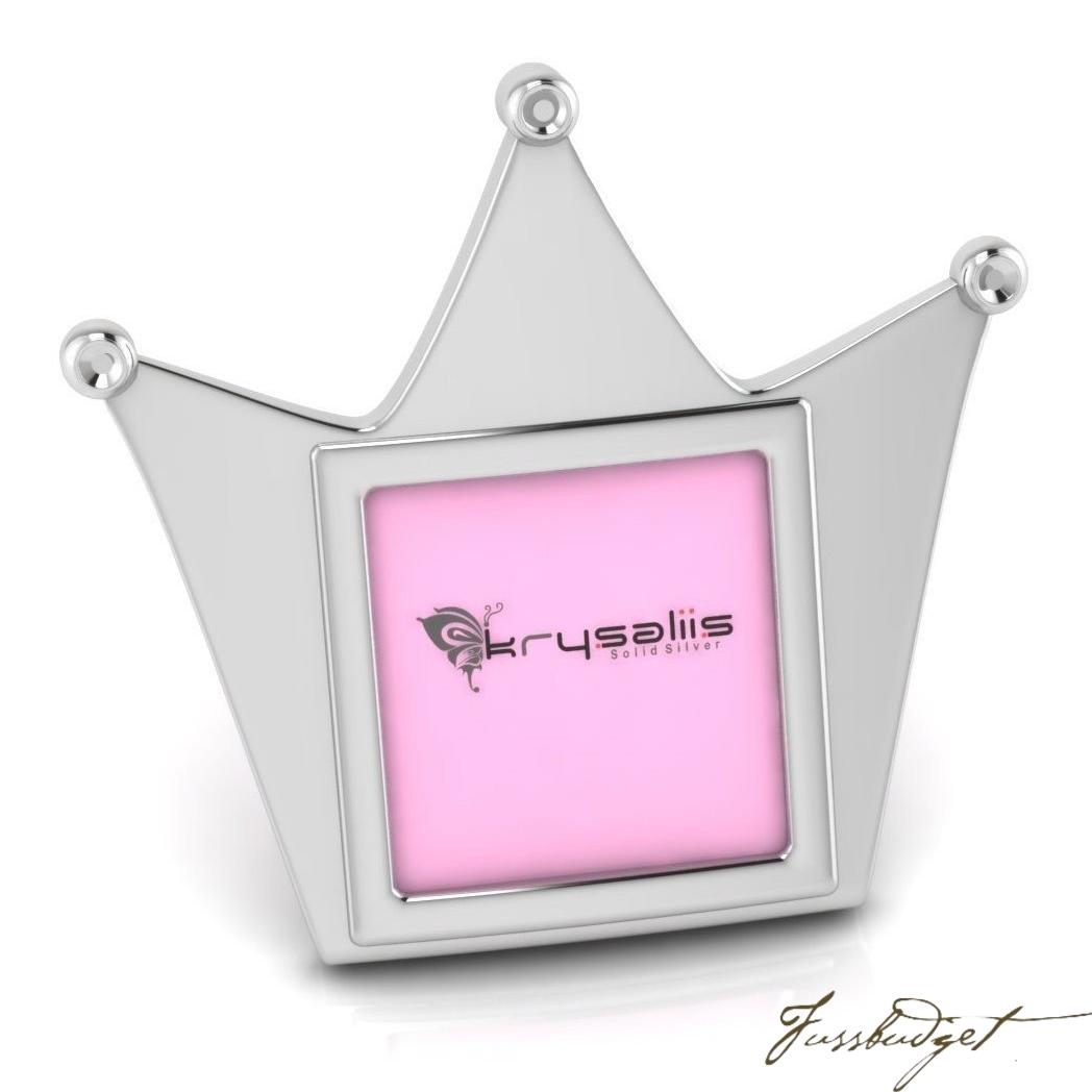 Crown Sterling Silver Baby Picture Frame-Fussbudget.com