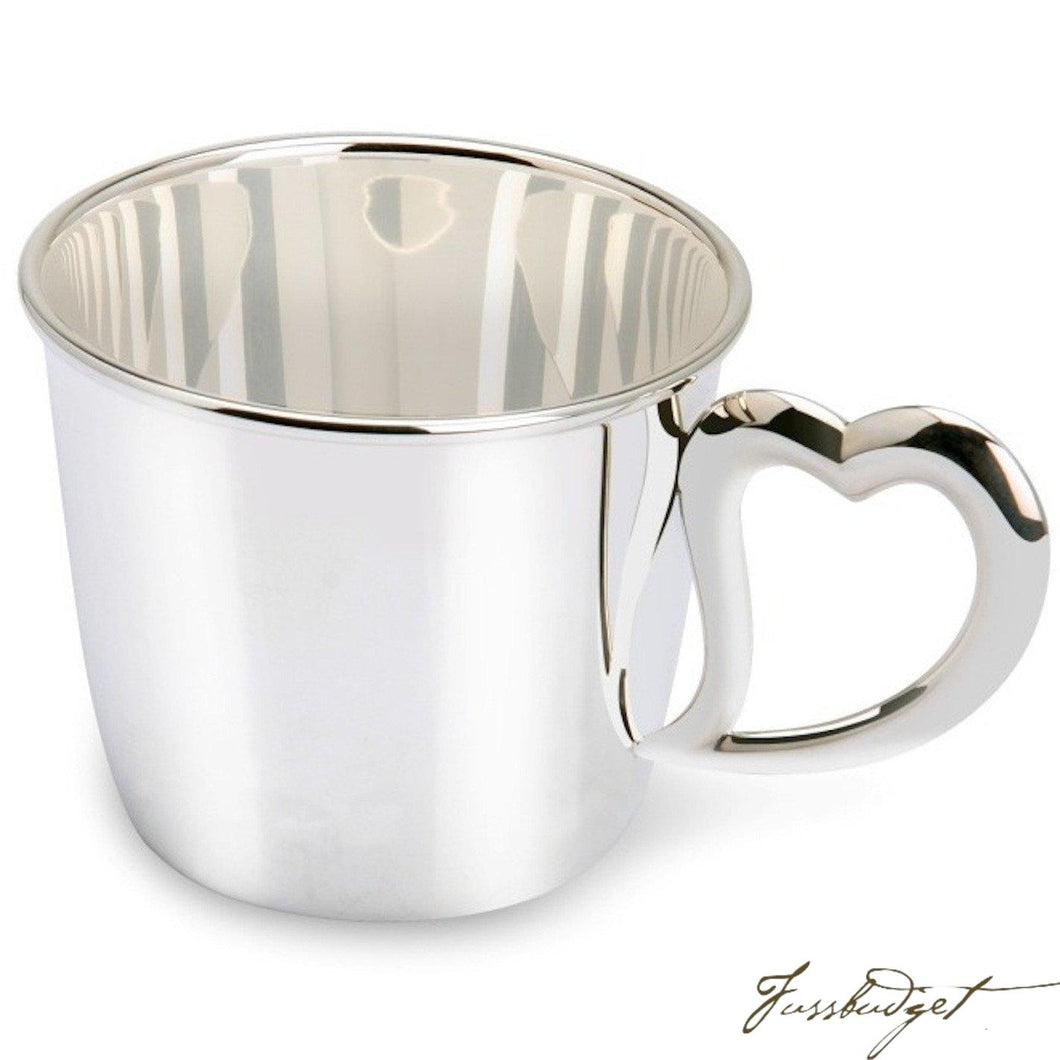 Sterling Silver Heart Baby Cup-Fussbudget.com