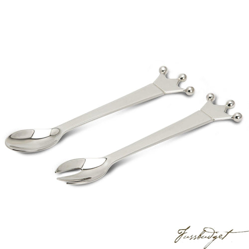 Sterling Silver Majestic Spoon Fork Set-Fussbudget.com