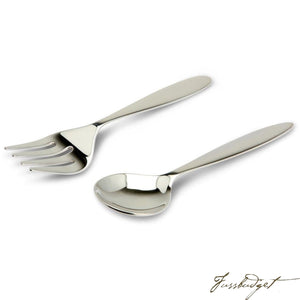 Sterling Silver Classic Baby Spoon & Fork set-Fussbudget.com