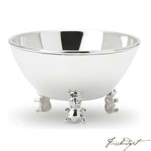 Teddy Sterling Silver Baby Bowl-Fussbudget.com