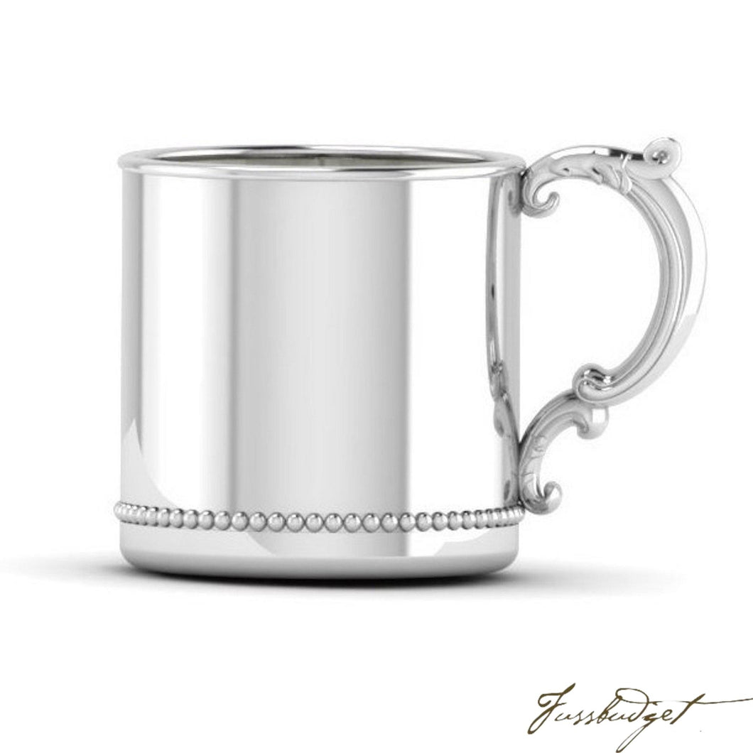 Sterling Silver Beaded Victorian Handle Cup-Fussbudget.com