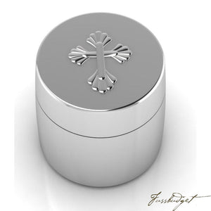 Sterling Silver Cross Baby Tooth Box-Fussbudget.com