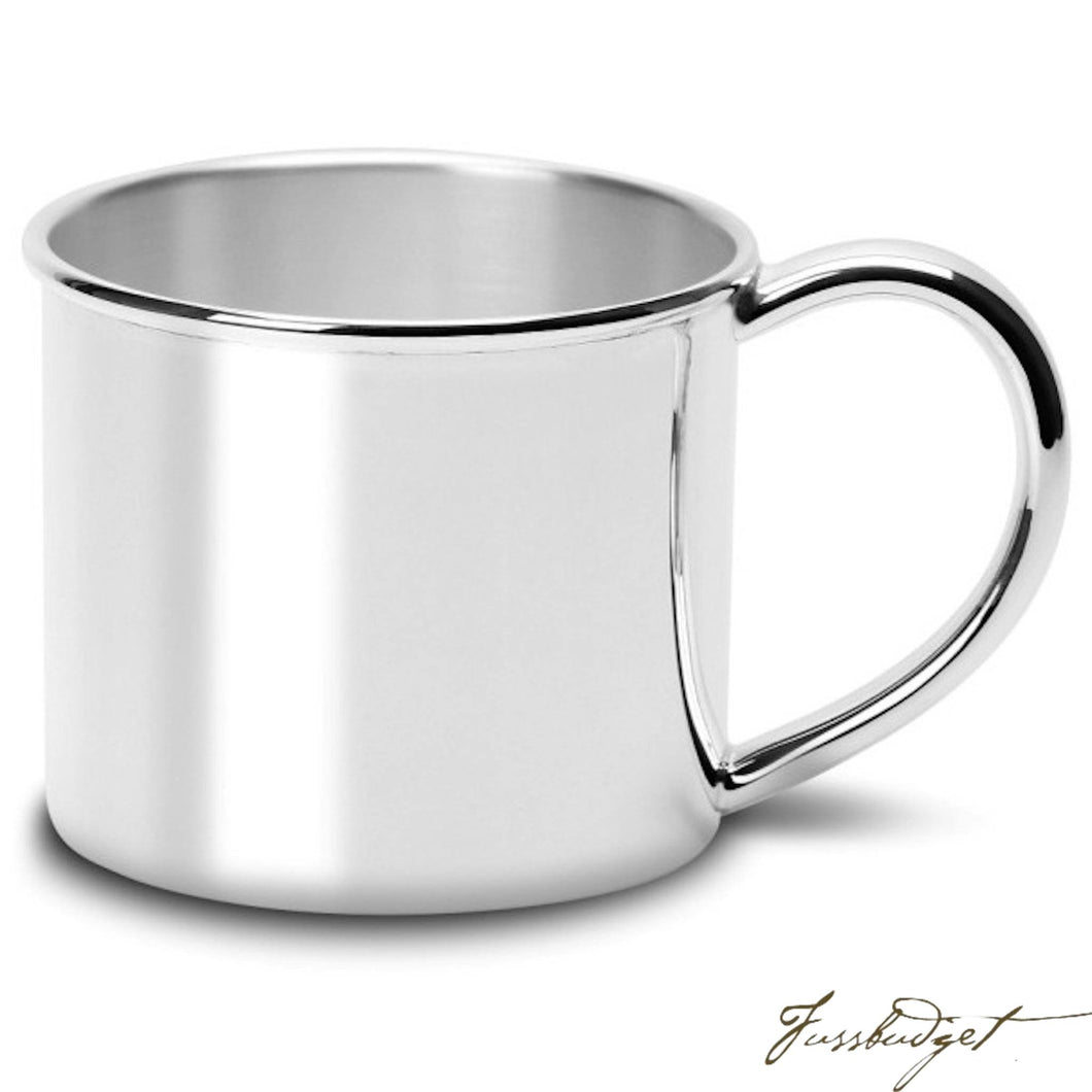 Wide Classic Silver Plated Baby Cup-Fussbudget.com